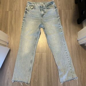 Zara Light Wash Straight Jeans